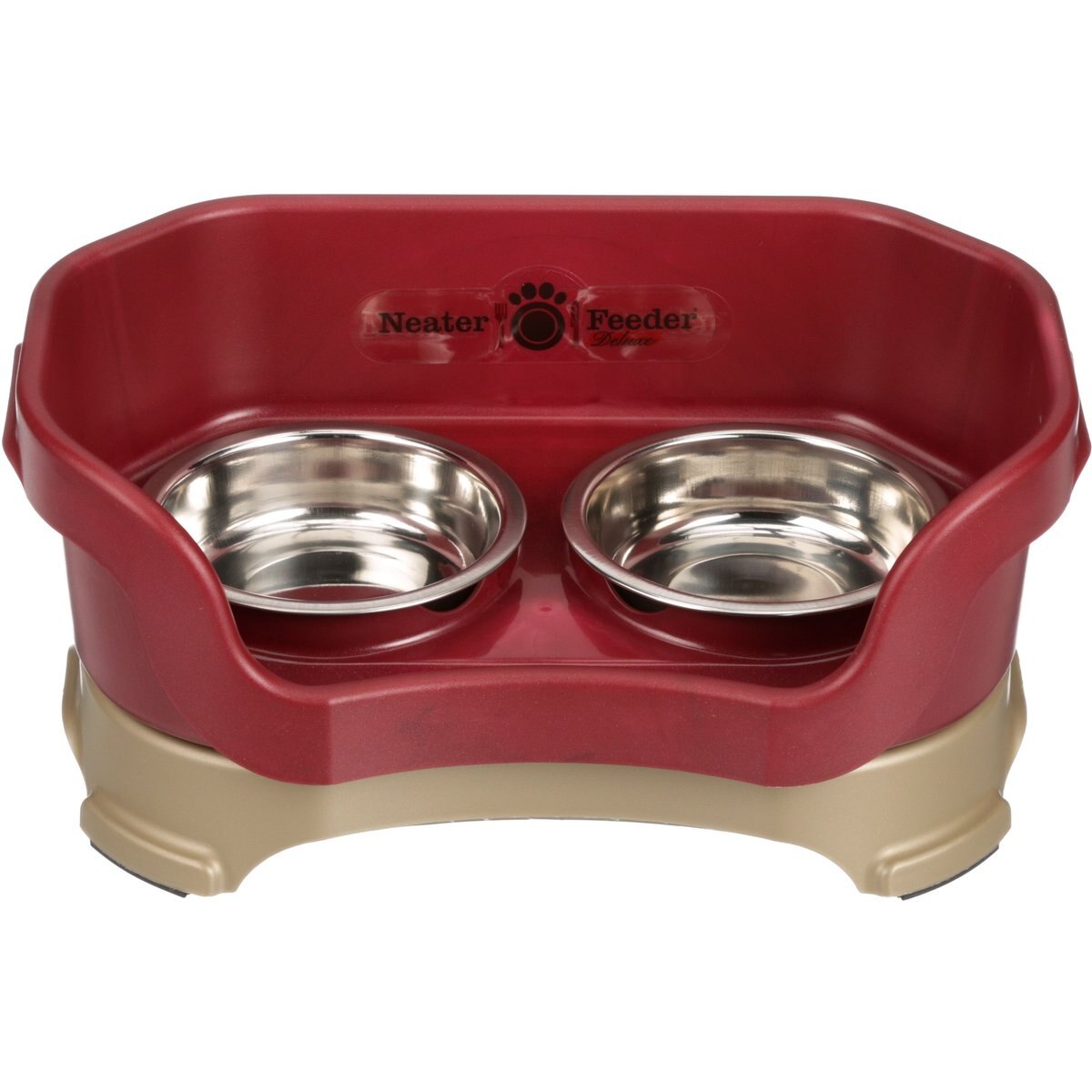 Neater Pets Neater Feeder Elevated Cat Bowls, Cranberry, Whisker Relief