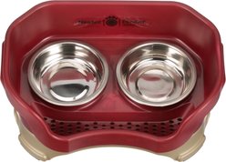 Neater Pets Neater Feeder Elevated Cat Bowls, Cranberry, 1-cup food & 1.5-cup water slide 2 of 9