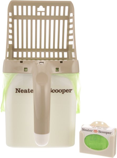 Show full view: Neater Pets Neater Scooper Scoop-to-Bag Cat Litter Scoop, Tan slide 4 of 13