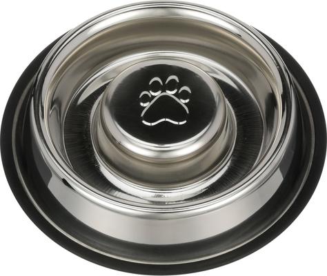 Show full view: Neater Pets Non-Skid Non-Tip Stainless Steel Slow Feeder Dog Bowl, 3-cup slide 1 of 11
