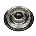Neater Pets Non-Skid Non-Tip Stainless Steel Slow Feeder Dog Bowl, 3-cup