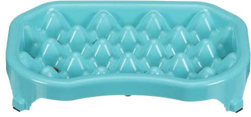 Show full view: Neater Pets Standard Non-Skid Plastic Slow Feeder Dog & Cat Bowl, 2.5-cup, Aquamarine slide 4 of 8