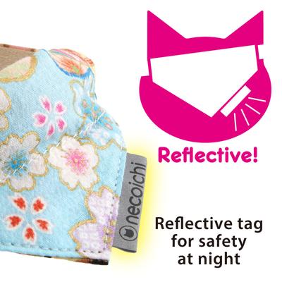 Show full view: Necoichi Bandana Cat Collar with Air Tag Pocket, One Size, Baby Blue slide 2 of 10