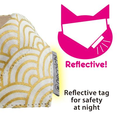 Show full view: Necoichi Bandana Cat Collar with Air Tag Pocket, One Size, White slide 2 of 9