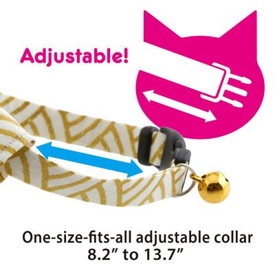 Show full view: Necoichi Bandana Cat Collar with Air Tag Pocket, One Size, White slide 3 of 9