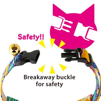 Show full view: Necoichi Bandana Cat Collar with Air Tag Pocket, One Size, Yellow slide 4 of 10