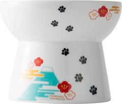 Necoichi Ceramic Elevated Cat Food Bowl, Fuji, 1.5 cup