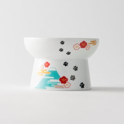 Necoichi Ceramic Elevated Cat Food Bowl, Fuji, 1 cup slide 2 of 7