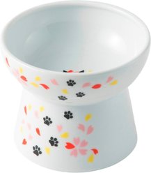 Necoichi Ceramic Elevated Cat Food Bowl, Sakura, 1.5 cup slide 2 of 7