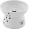 Show in main carousel: Necoichi Ceramic Elevated Cat Food Bowl, White Paw Print, 1-cup slide 1 of 13