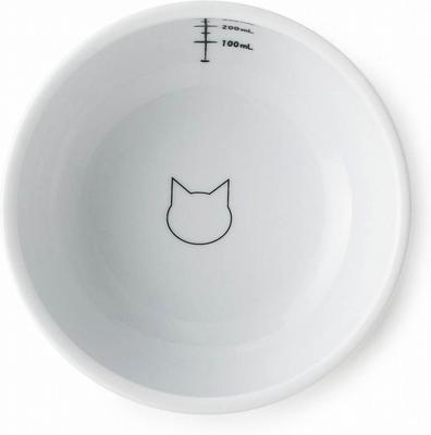 Show full view: Necoichi Ceramic Elevated Cat Water Bowl, Cat Paw Print, Extra Tall, 12.2-oz slide 2 of 12