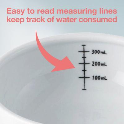 Show full view: Necoichi Ceramic Elevated Cat Water Bowl, Cat Paw Print, Extra Tall, 12.2-oz slide 3 of 12