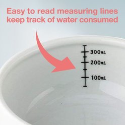 Necoichi Ceramic Elevated Cat Water Bowl, Cat Paw Print, Raised, 12.2-oz slide 2 of 9