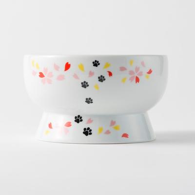 Show full view: Necoichi Ceramic Elevated Cat Water Bowl, Sakura, 12.2-oz slide 4 of 10