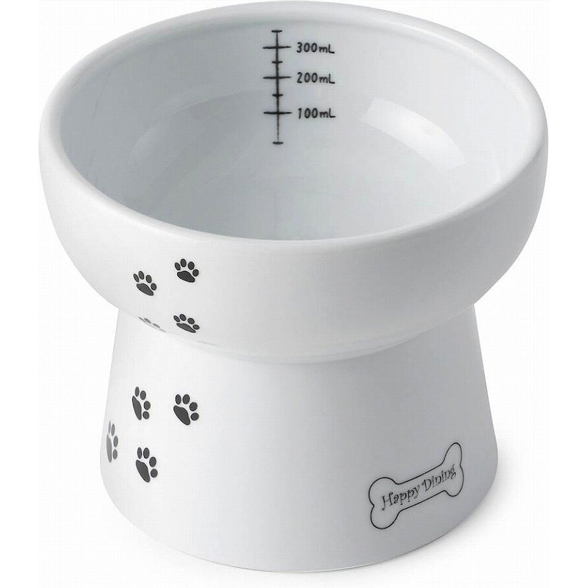 Necoichi Elevated Porcelain Ceramic Dog & Cat Water Bowl, 12-oz