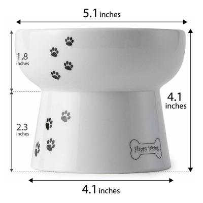 Show full view: Necoichi Ceramic Elevated Dog Water Bowl, 12-oz slide 6 of 11