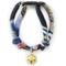 Show in main carousel: Necoichi Chirimen Clover Breakaway Cat Collar with Bell, Navy, 8.2 to 13.7-in neck, 2/5-in wide slide 1 of 8