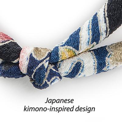 Show full view: Necoichi Chirimen Clover Breakaway Cat Collar with Bell, Navy, 8.2 to 13.7-in neck, 2/5-in wide slide 3 of 8