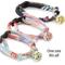 Show in main carousel: Necoichi Chirimen Clover Breakaway Cat Collar with Bell, Pastel Pink, 8.2 to 13.7-in neck, 2/5-in wide slide 5 of 11