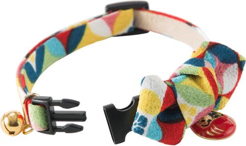 Show full view: Necoichi Chirimen Daruma Charm Breakaway Cat Collar with Bell, Red, 8.2 to 13.7-in neck, 2/5-in wide slide 3 of 8