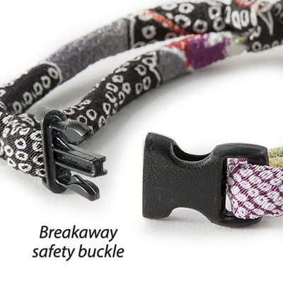 Show full view: Necoichi Chirimen Fireworks Breakaway Cat Collar with Bell, Gray, 8.2 to 13.7-in neck, 2/5-in wide slide 2 of 9
