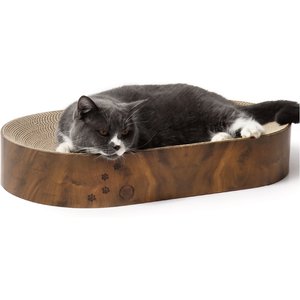 Necoichi Cozy Bowl Capsule Cat Scratcher Toy, Dark Cherry