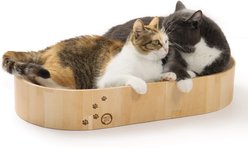Necoichi Cozy Bowl Capsule Cat Scratcher Toy, Oak slide 1 of 5
