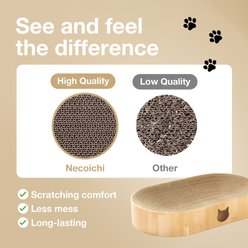 Necoichi Cozy Bowl Capsule Cat Scratcher Toy, Oak slide 2 of 5