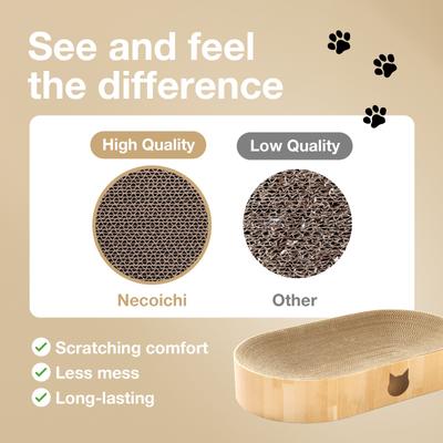 Show full view: Necoichi Cozy Bowl Capsule Cat Scratcher Toy, Oak slide 4 of 7