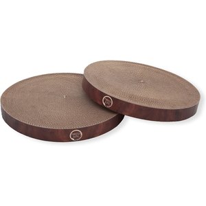 Necoichi Cozy Cat Scratcher Bowl Replacement Pad, 2 count, Dark Cherry, Large