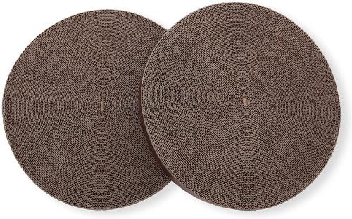 Show full view: Necoichi Cozy Cat Scratcher Bowl Replacement Pad, 2 count, Dark Cherry, Large slide 3 of 13