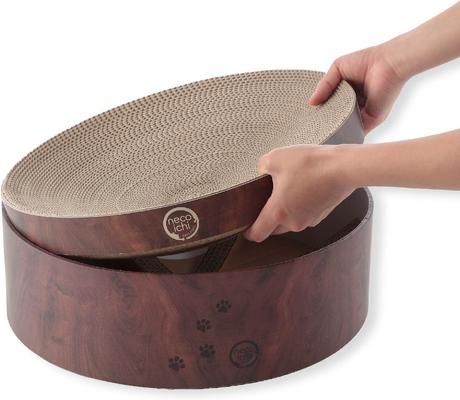 Show full view: Necoichi Cozy Cat Scratcher Bowl Replacement Pad, 2 count, Dark Cherry, Large slide 5 of 13