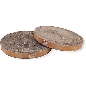 Necoichi Cozy Cat Scratcher Bowl Replacement Pad, 2 count, Large, Oak