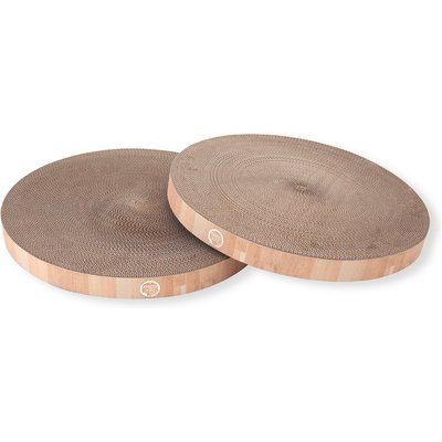 Necoichi Necoichi Cozy Cat Scratcher Bowl Replacement Pad, 2 count, Oak, X-Large