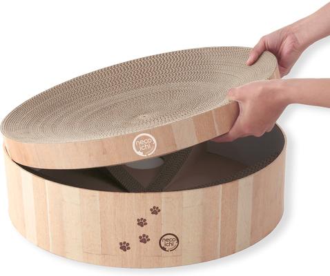 Show full view: Necoichi Cozy Cat Scratcher Bowl Replacement Pad, 2 count, Oak, X-Large slide 4 of 8