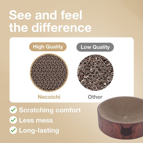 Show full view: Necoichi Cozy Cat Scratcher Bowl Toy, Dark Cherry, Large slide 4 of 9
