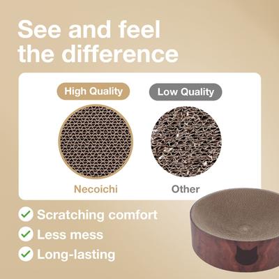 Show full view: Necoichi Cozy Cat Scratcher Bowl Toy, Dark Cherry, Large slide 5 of 10