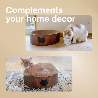 Show full view: Necoichi Cozy Cat Scratcher Bowl Toy, Hologram Gray, X-Large slide 7 of 9