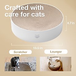 Necoichi Cozy Cat Scratcher Bowl Toy, Hologram White, X-Large slide 2 of 7