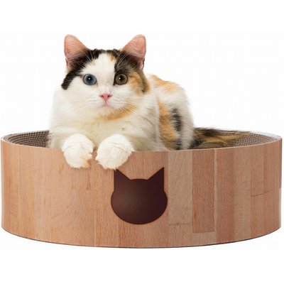 Necoichi Necoichi Cozy Cat Scratcher Bowl Toy, Oak, Large