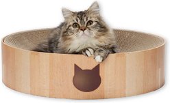 Necoichi Cozy Cat Scratcher Bowl Toy, Oak, X-Large