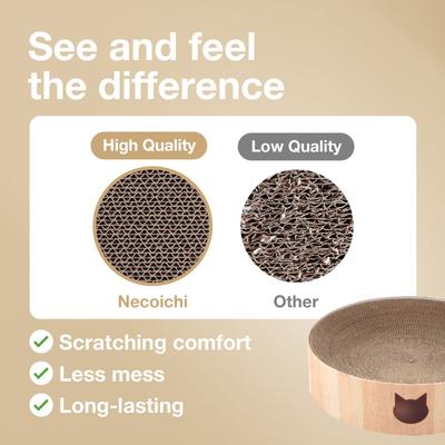 Show full view: Necoichi Cozy Cat Scratcher Bowl Toy, Oak, X-Large slide 4 of 11