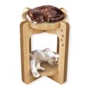 Necoichi Cozy Cat Scratcher Tower Toy, Oak, Large