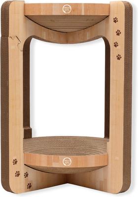 Show full view: Necoichi Cozy Cat Scratcher Tower Toy, Oak, X-Large slide 3 of 10