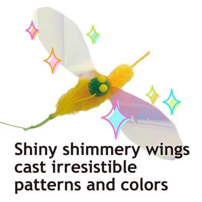 Show full view: Necoichi Crinkly Critters Bouncy Bee Adjustable Cat Wand Toy slide 5 of 11