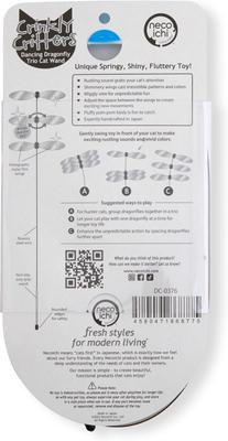 Show full view: Necoichi Crinkly Critters Dancing Dragonfly Trio Cat Wand Toy slide 2 of 11