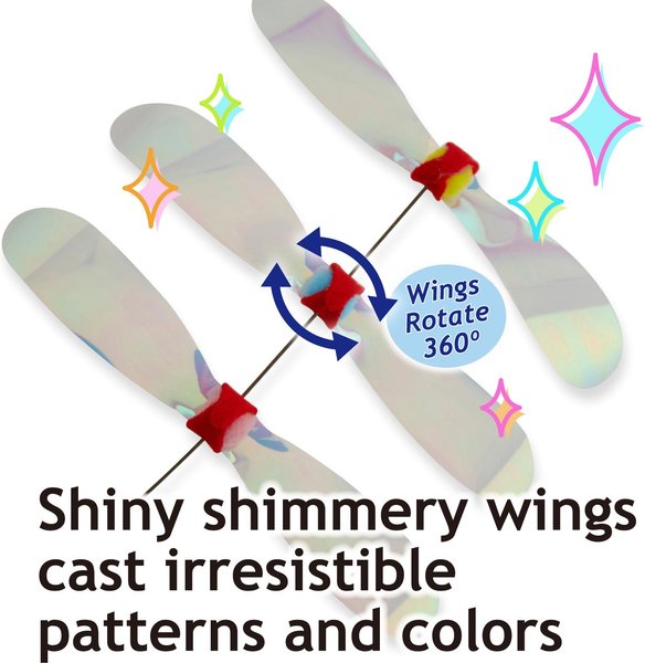 Show full view: Necoichi Crinkly Critters Dancing Dragonfly Trio Cat Wand Toy slide 4 of 11