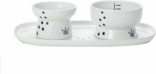 Show full view: Necoichi Double Dining Tray Set & Elevated Cat Bowls slide 2 of 12