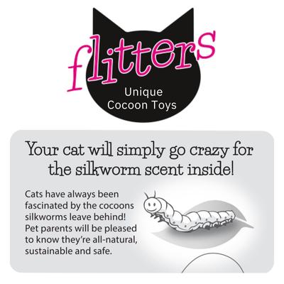 Show full view: Necoichi Flitters Bouncy Mouse Cocoon Feather Wand Cat Toy, Blue slide 5 of 11