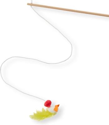 Show full view: Necoichi Flitters Bouncy Mouse Cocoon Feather Wand Cat Toy, Blue slide 2 of 11